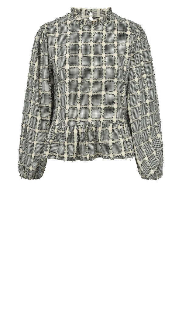 Gossia VibsGO Blouse Bluser Creme Black Checks