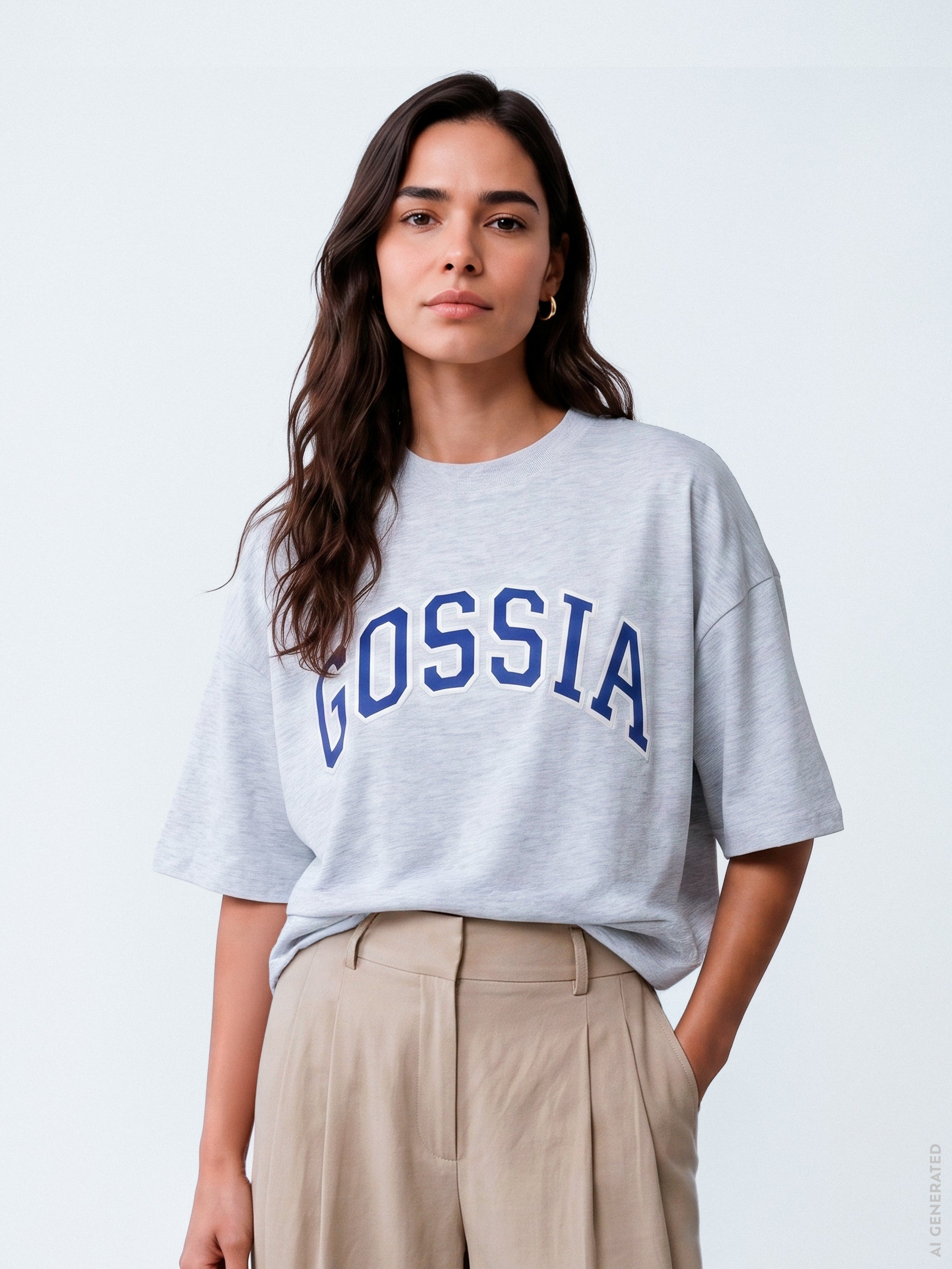Gossia WelaGO Mix Tee T-Shirt Light Grey Melange
