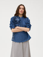 Gossia ZabinaGO Ci Blouse Bluser Denim Chambrey