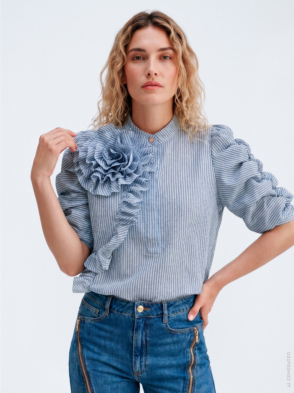 Gossia ZabinaGO Ea Blouse Bluser Dusty Blue