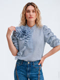 Gossia ZabinaGO Ea Blouse Bluser Dusty Blue