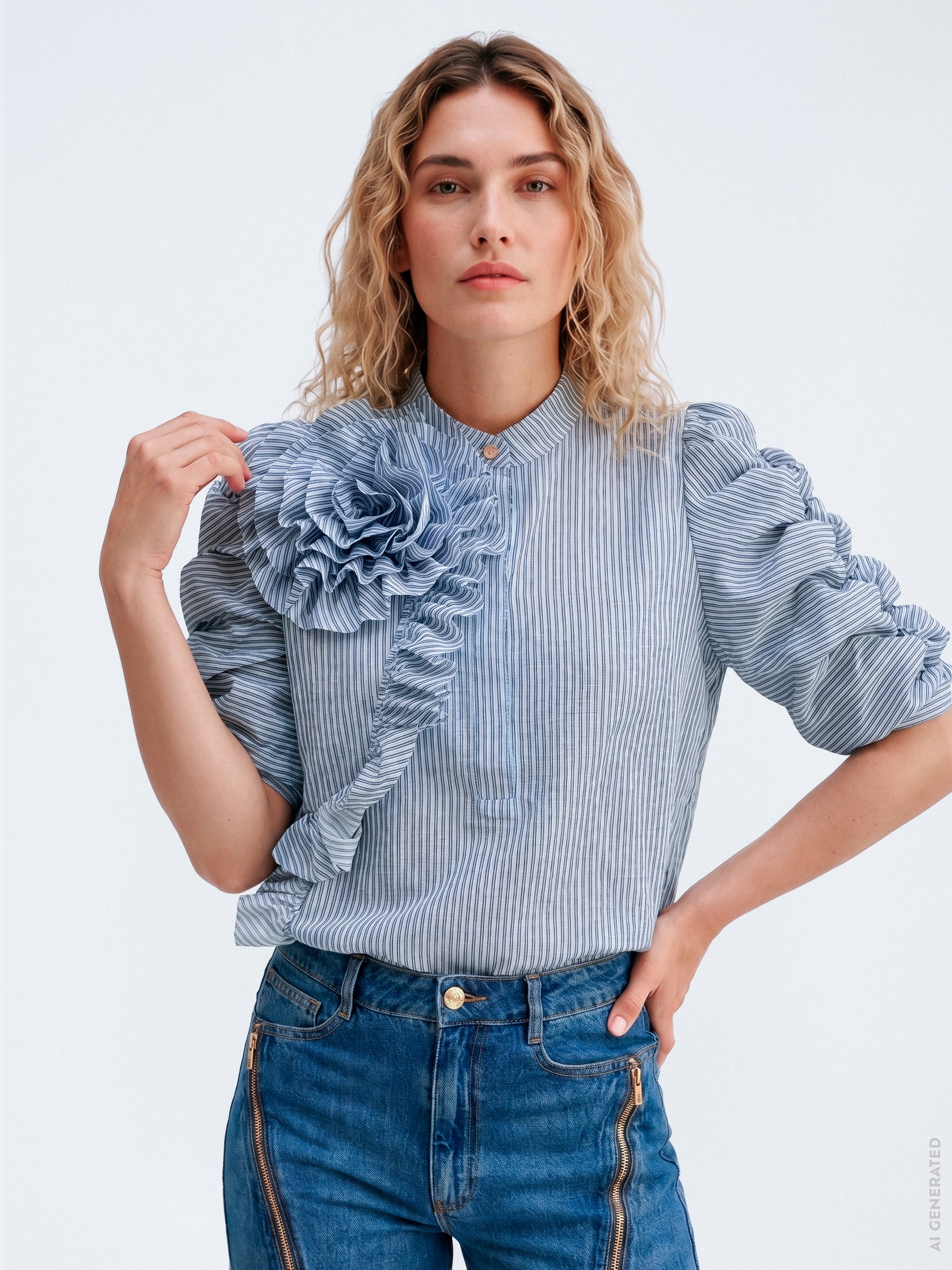 Gossia ZabinaGO Ea Blouse Bluser Dusty Blue