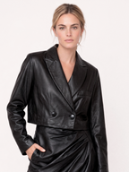 Gossia ZessaGO Leather Blazer Blazere Black